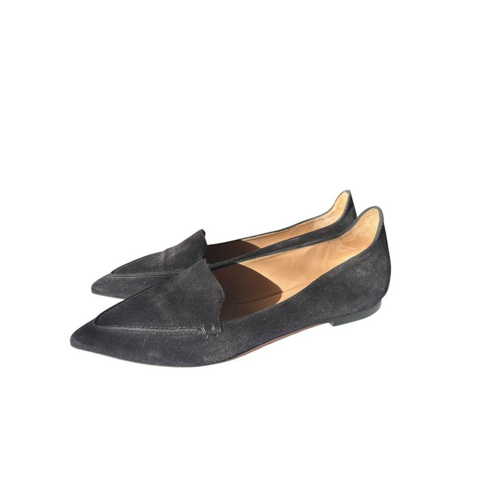 M.Gemi Stellato Sacchetto Suede Flats Pale Black – Size 9.5/40.5 Made in Italy